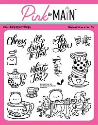 Pink & Main, Spill the Tea Stamp Set