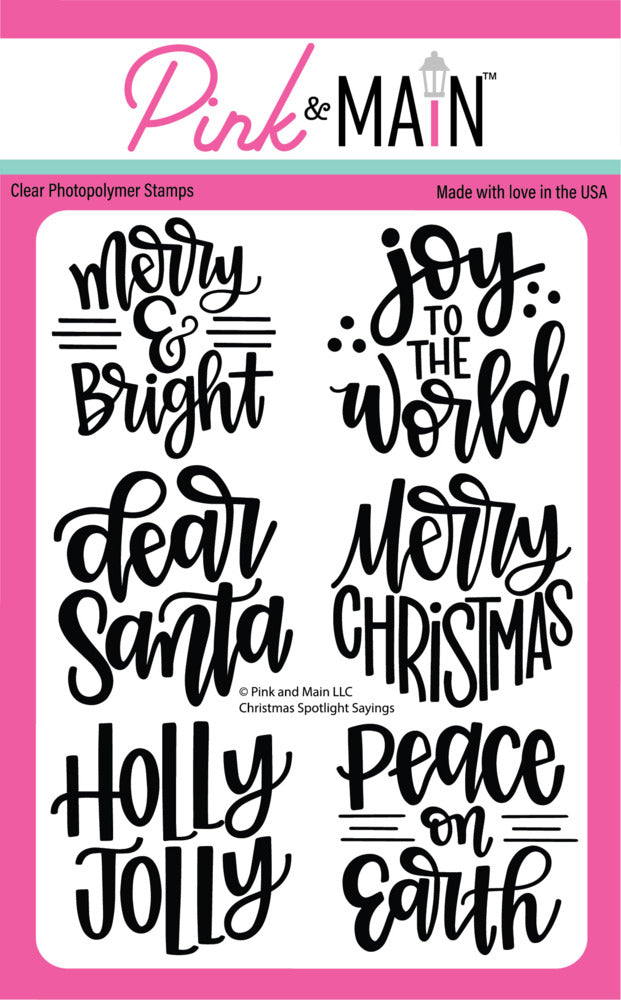 Pink & Main, Clear Stamp, Christmas Spotlight Sayings