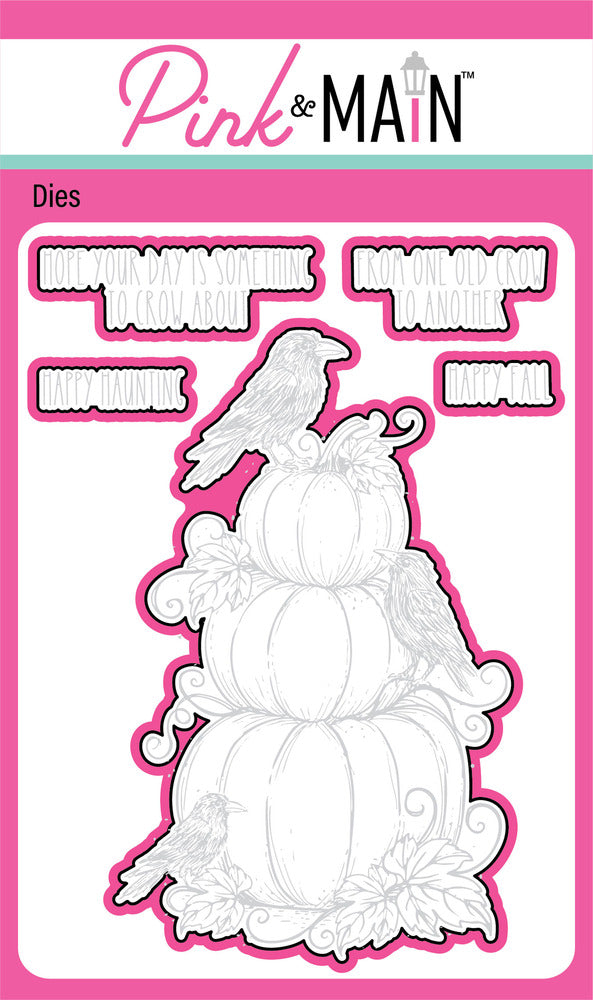Pink & Main, Pumpkins and Crows Stamp & Die cut