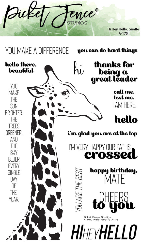 Picket Fence, Hi Hey, Hello Giraffe Stamp & Die SET