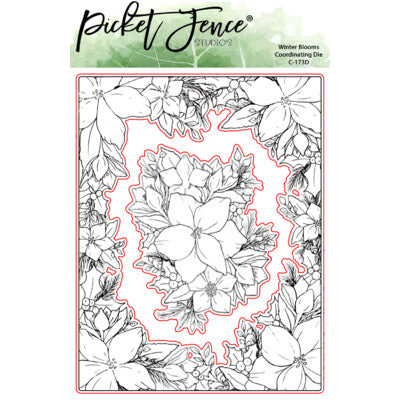 Picket Fence; Winter Blooms Stamp + Dies SET
