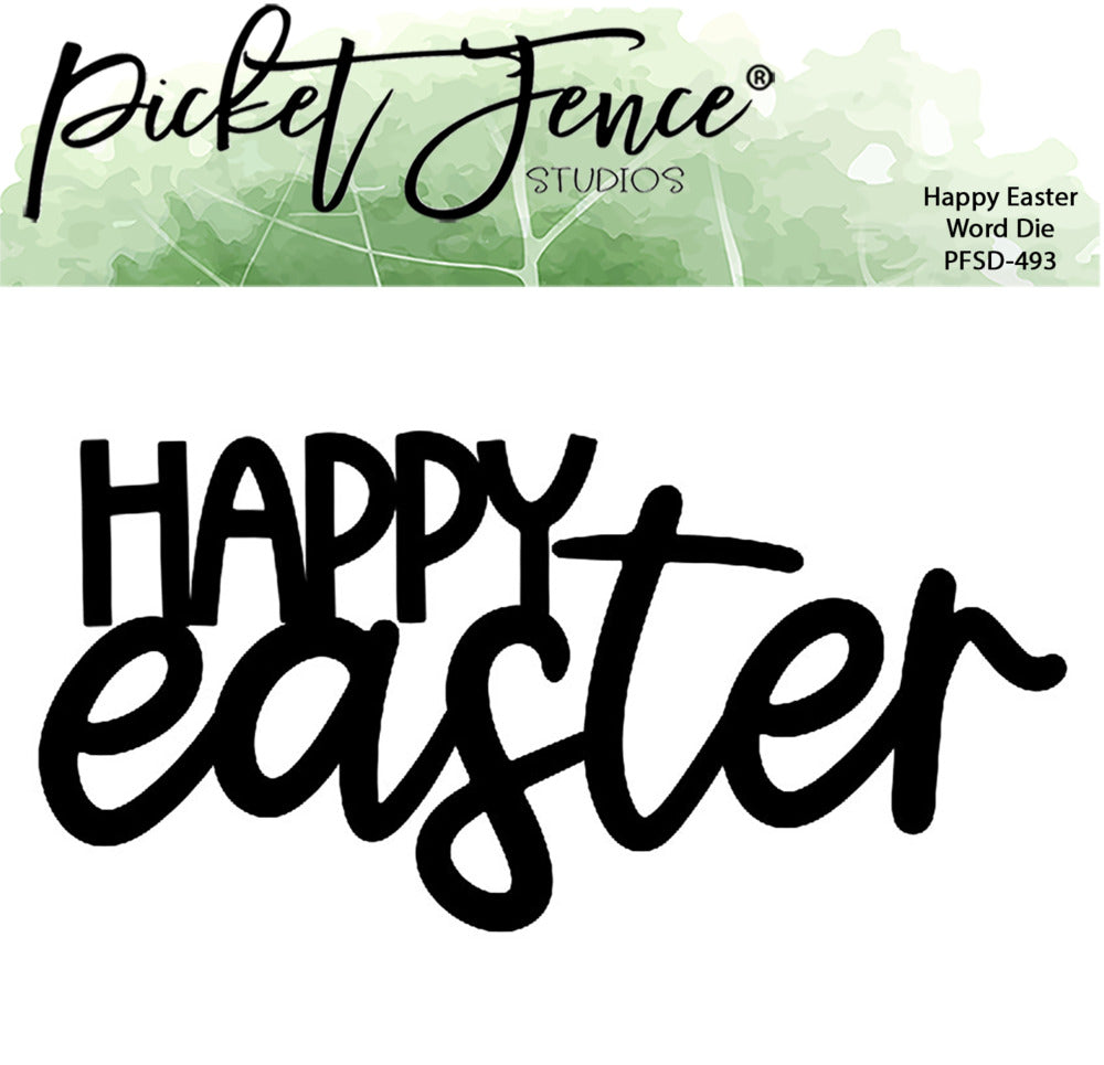 Picket Fence Studios,Happy Easter Word Die