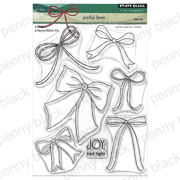 Penny Black, Clear Stamp, Joyful Bow Pre-order