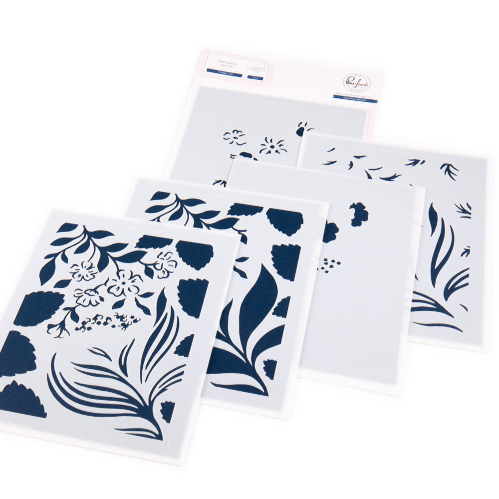 Pinkfresh, Stencil, Foliage Flair