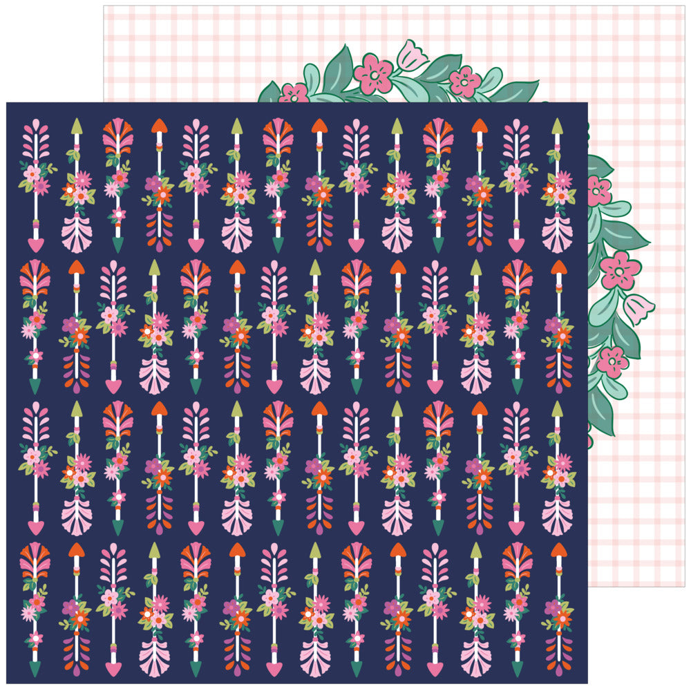 Pinkfresh Studio, 12X12 Patterned Paper, Lovely Lane - Brave Heart