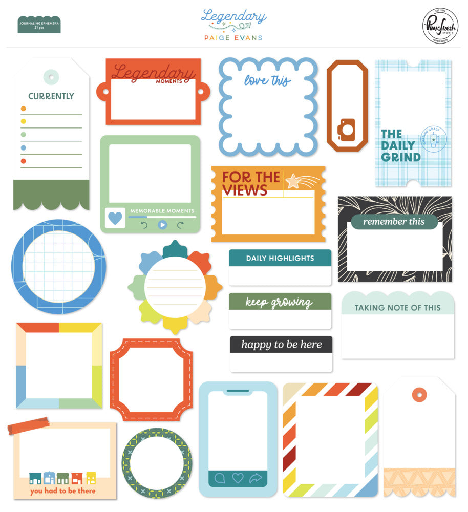 Pinkfresh Studio, Journaling Ephemera, Legendary