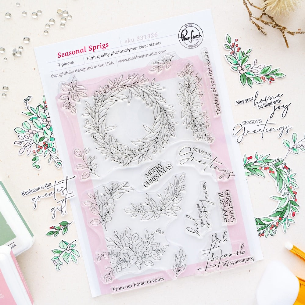 Pinkfresh Studio, Stamp, Seasonal Sprigs