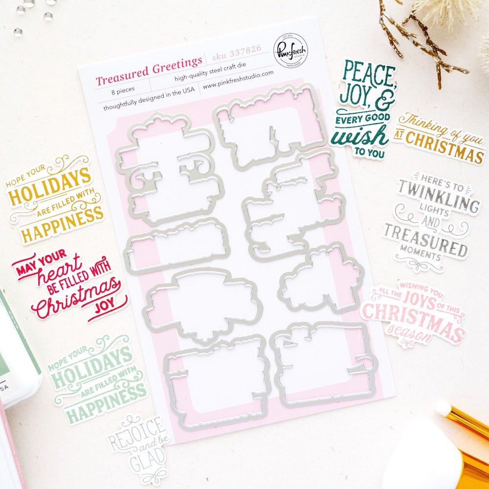 Pinkfresh Studio, Die, Treasured Greetings