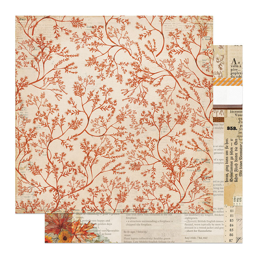 Photoplay Paper, 12X12 Patterned Paper, Autumn Junque - So Thankful
