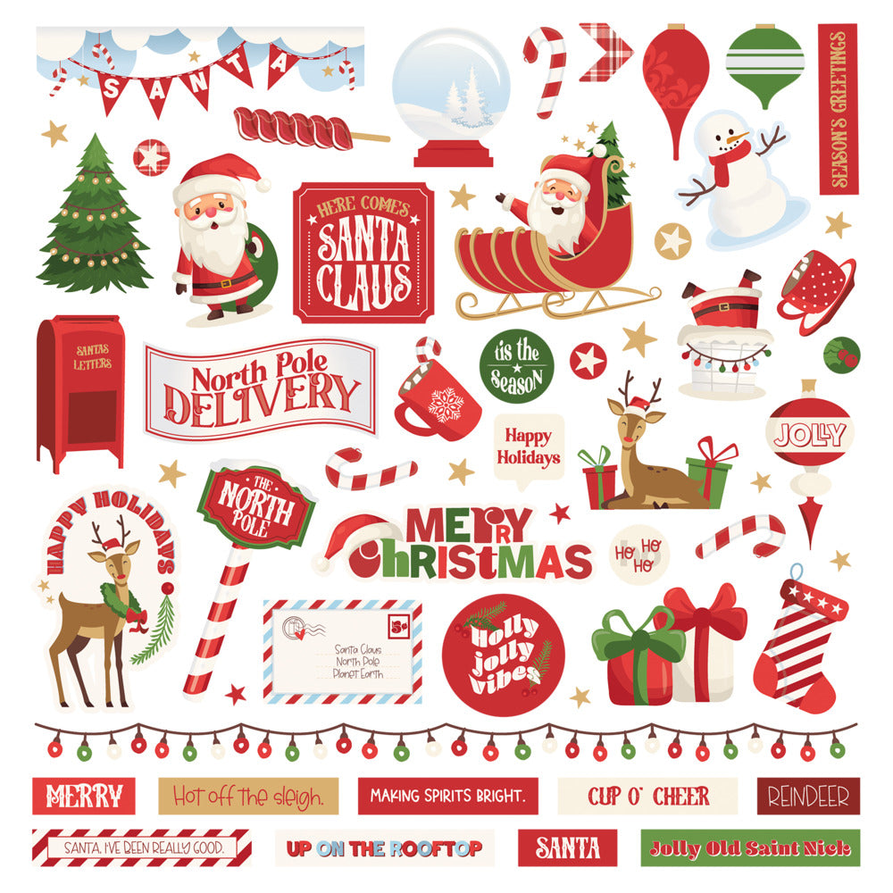 Photoplay Paper, Up on the Rooftop, 12x12 Sticker Sheet