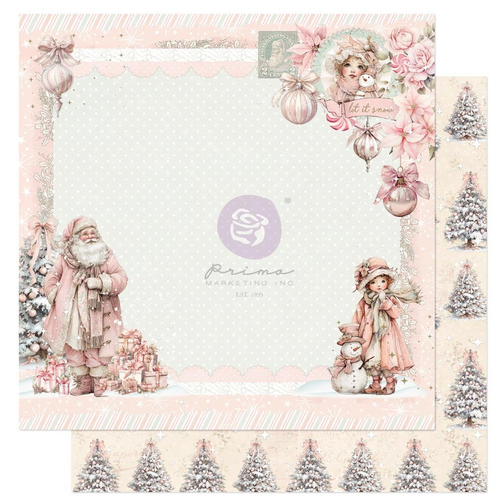 Prima Marketing, 12x12 Patterned Paper, Snowy Memories