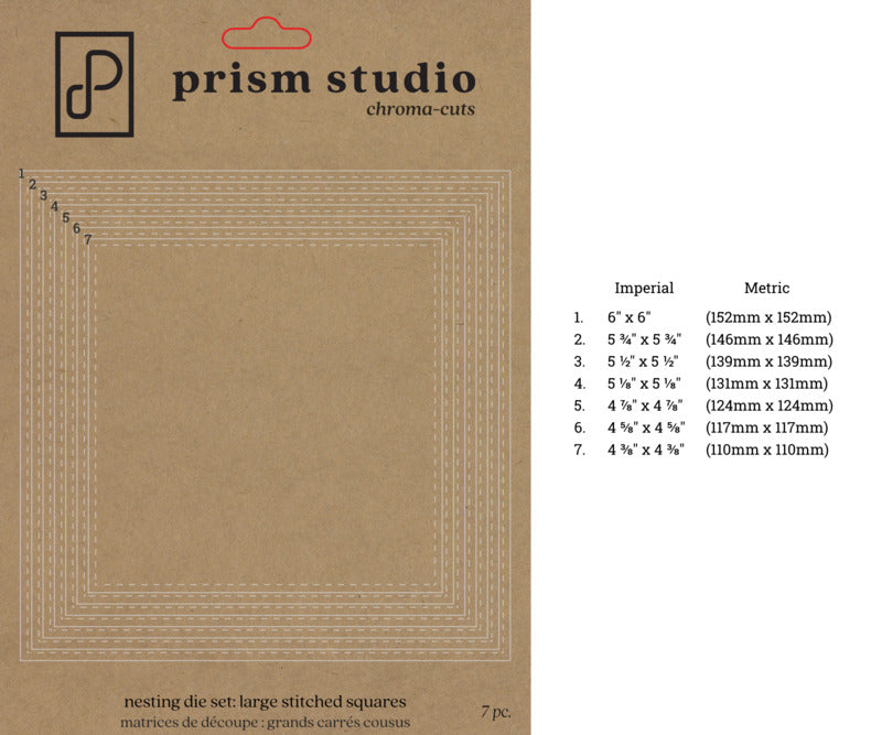 Prism Studio, Chroma-Cuts, Nesting Large Stitched Squares