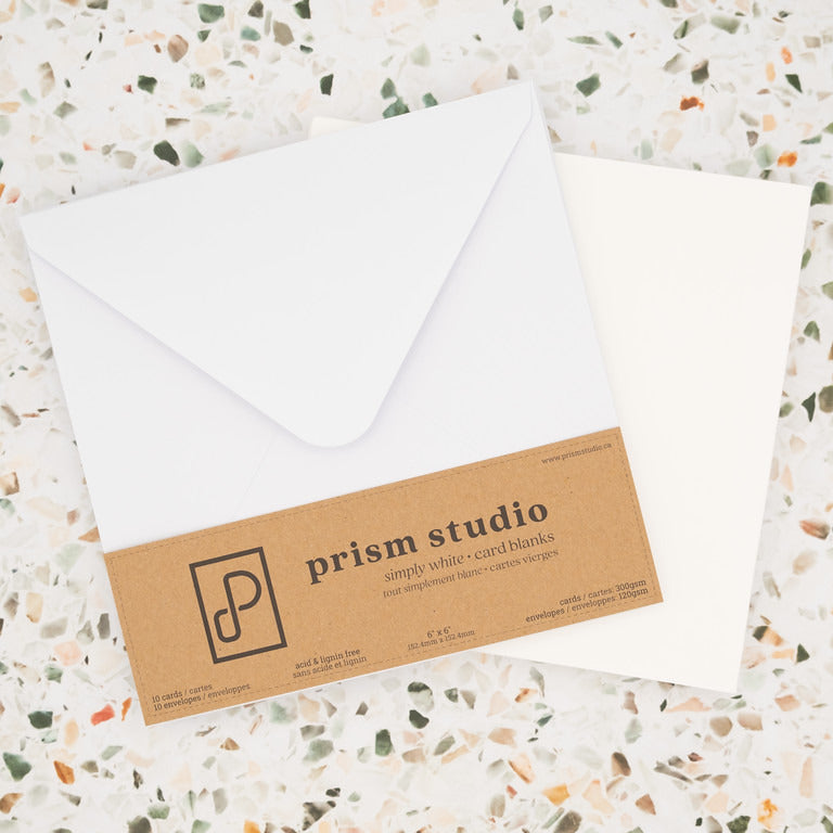 Prism Studio; Card blanks 6x6; Simply White