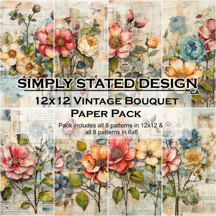 Simply Stated, Vintage Bouquet Paper Pack
