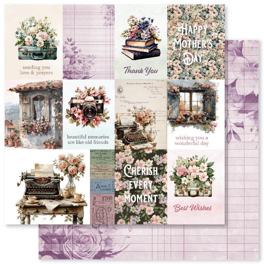 Paper Rose, 12X12 Patterned Paper, Afternoon in the Park A
