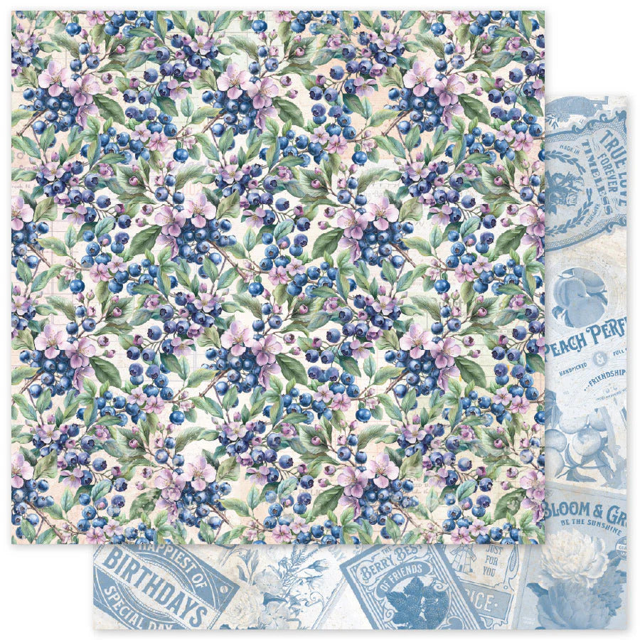 Paper Rose, 12X12 Patterned Paper, Meadowbrook Farm Patterns D