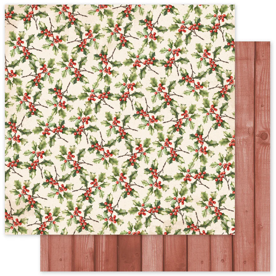 Paper Rose, 12X12 Paper, Christmas Tree Farm Basics F