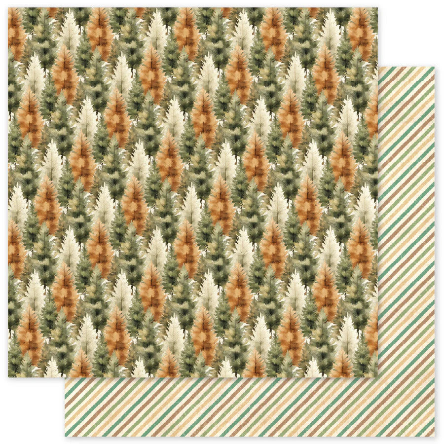 Paper Rose, 12X12 Patterned Paper, Campfire Tales D