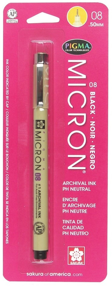 Sakura, Pigma Micron 08 Pen, .5 mm black