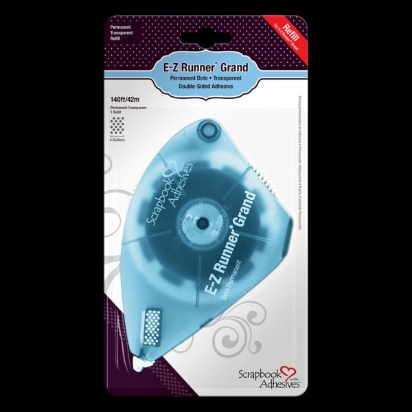 E-Z Runner Grand Tape Gun Refill, Blue, Permanent Dots