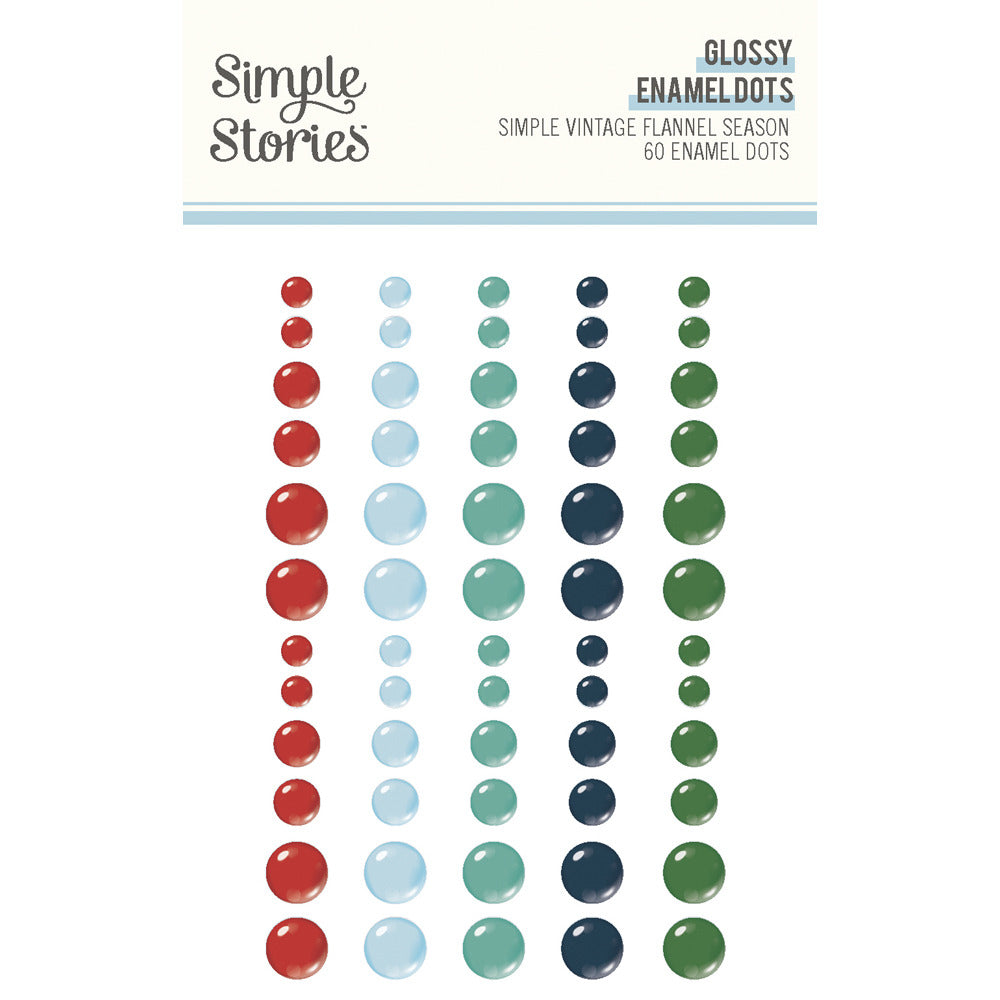 Simple Stories, Glossy Enamel Dots, Simple Vintage Flannel Season