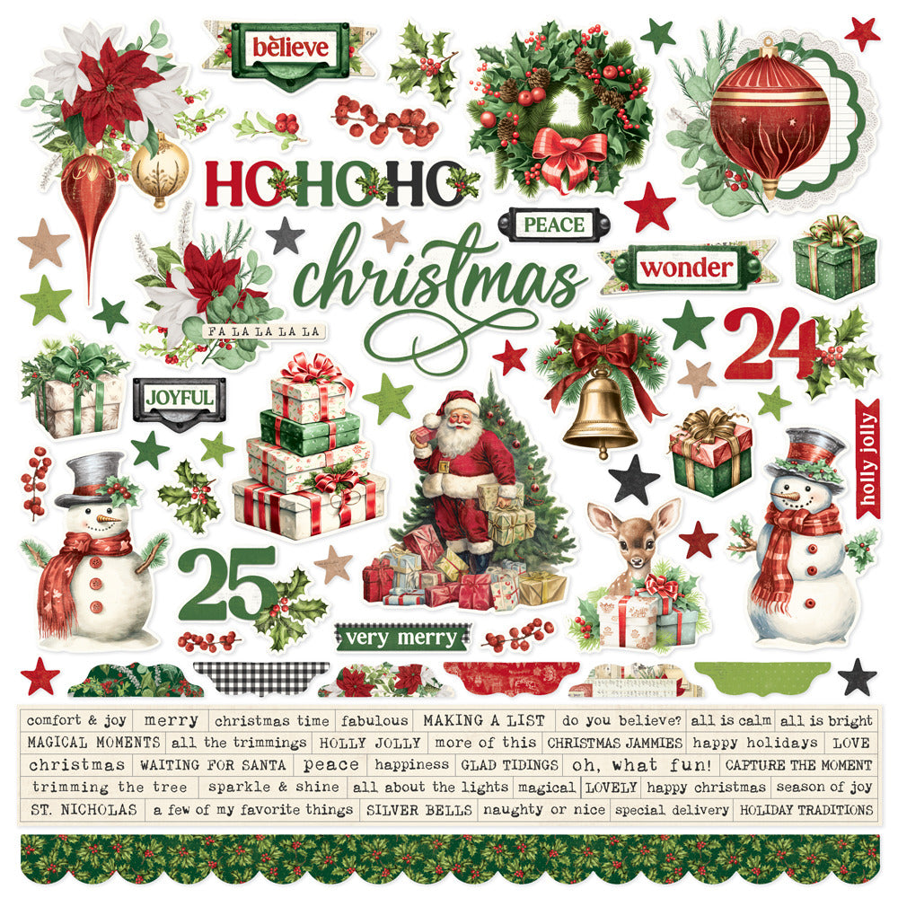 Simple Stories, 12X12 Cardstock Sticker Sheet, Simple Vintage Believe