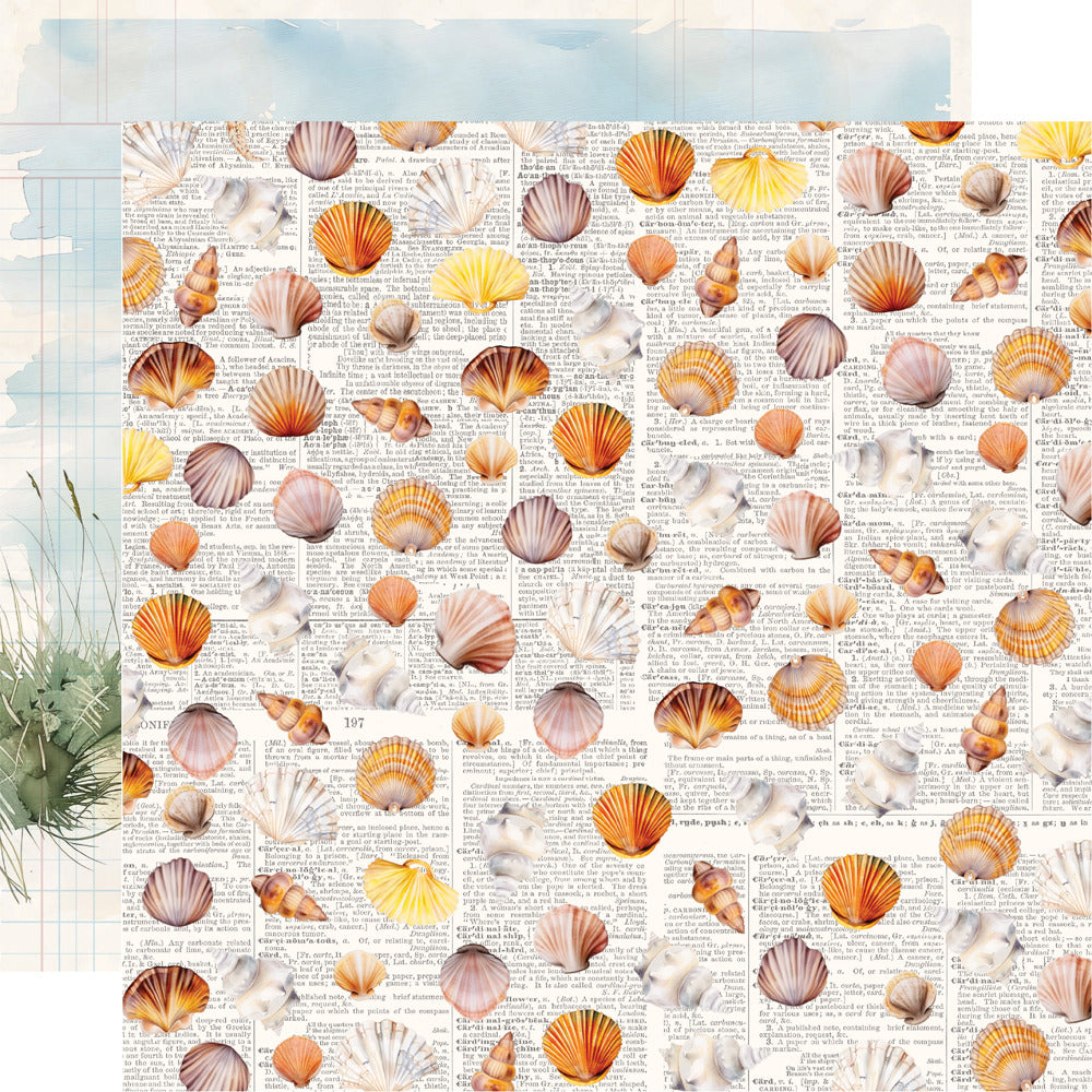 Simple Stories, 12X12 Patterned Paper, Simple Vintage Sand & Sea - Beach Life
