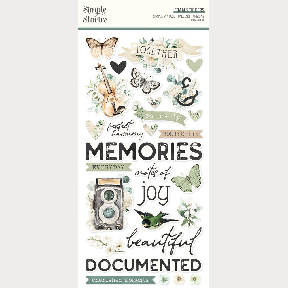 Simple Stories, Foam Stickers, Simple Vintage Timeless Harmony
