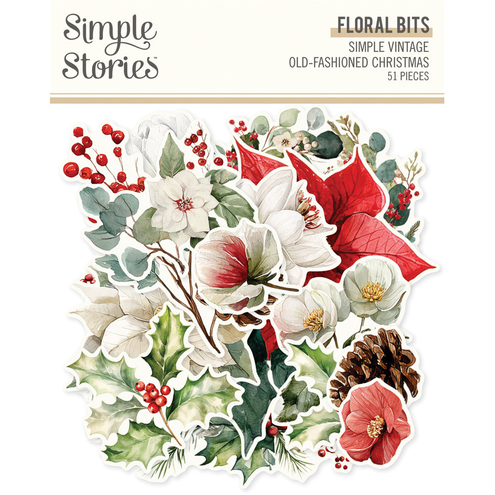 Simple Stories, Floral Bits & Pieces, Simple Vintage Old-Fashioned Christmas