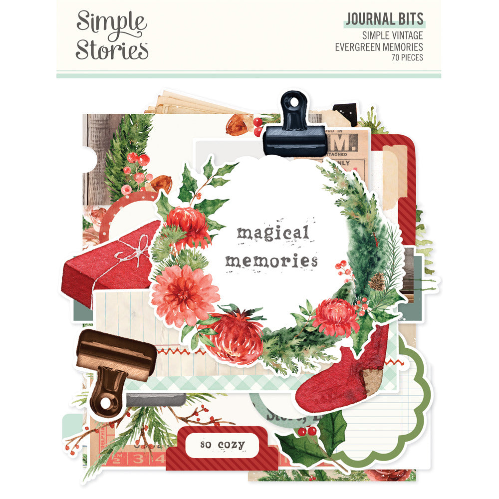 Simple Stories, Journal Bits & Pieces, Simple Vintage Evergreen Memories
