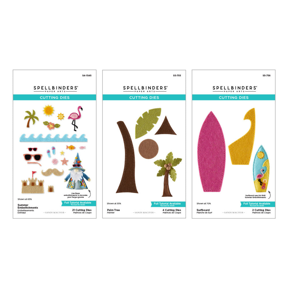 Spellbinders, I Want It All Bundle, 3D Felt Decor Summer Pre-order