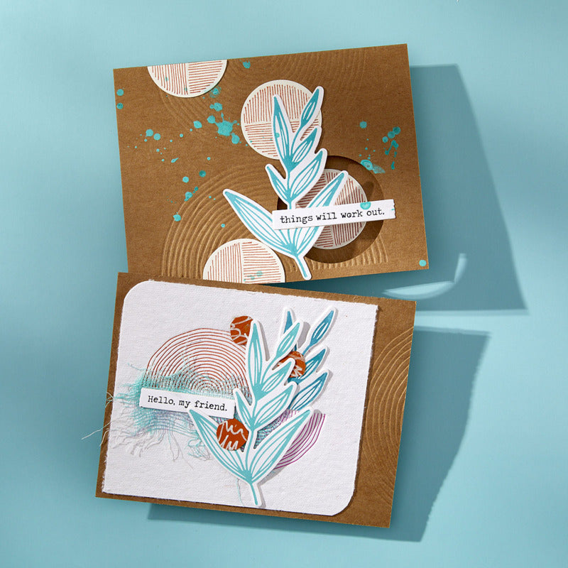 Spellbinders, BetterPress Plate & Die Set, Modern Botanicals - Growing