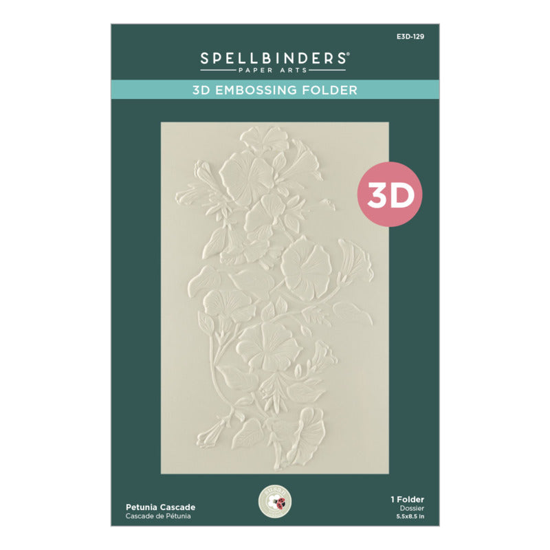 Spellbinders 3D Embossing Folder; Summer Solstice Garden - Petunia Cascade