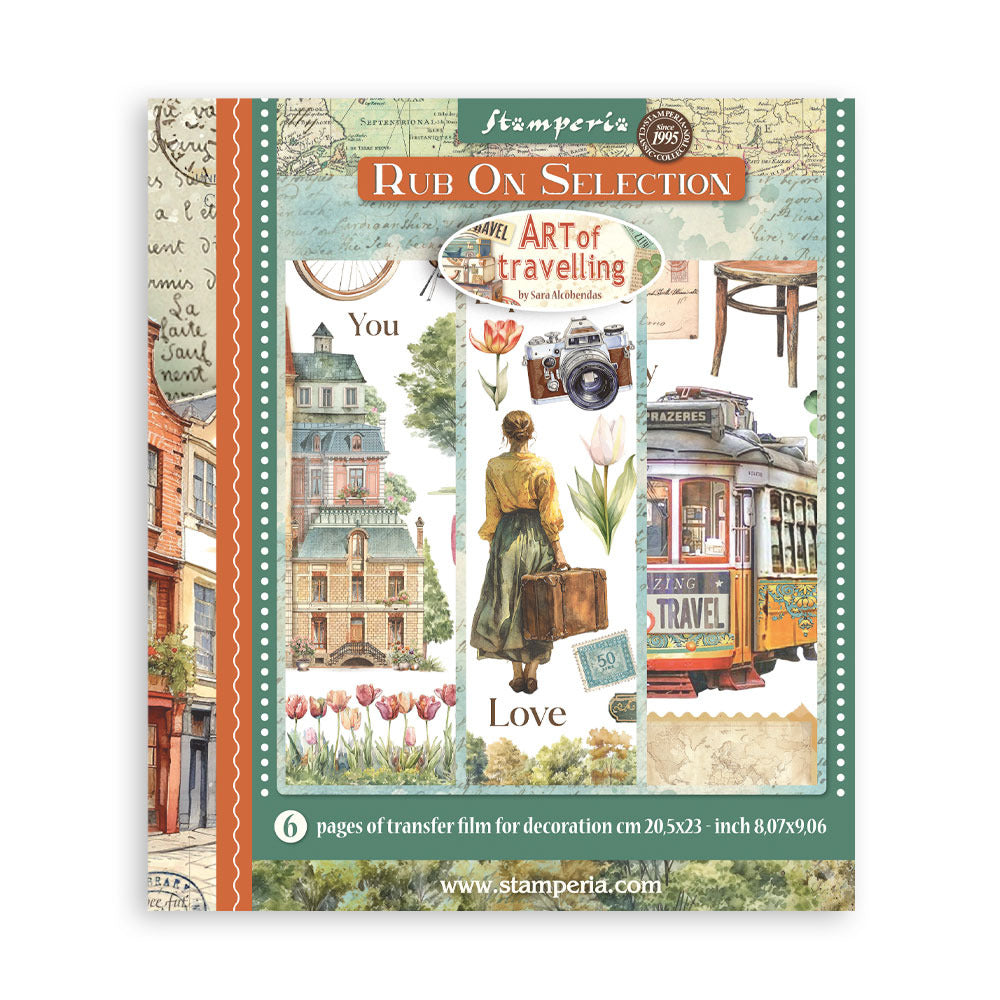 Stamperia, Rub On Selection, Art of Travelling Pre-order