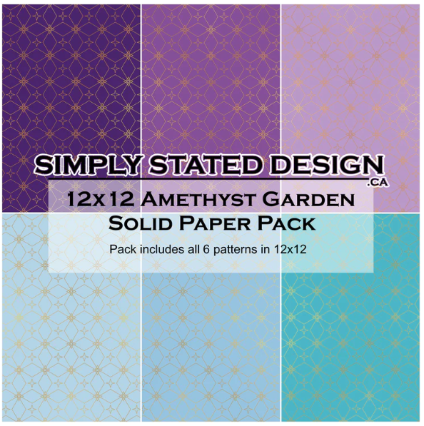 Simply Stated, Paper Pack, Amethyst Garden Solids