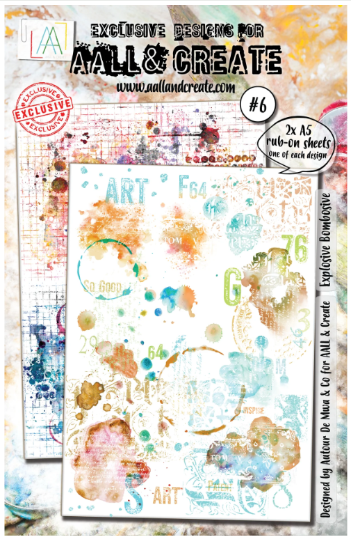 AALL & Create, Rub-On Sheets, Explosive Bombosive