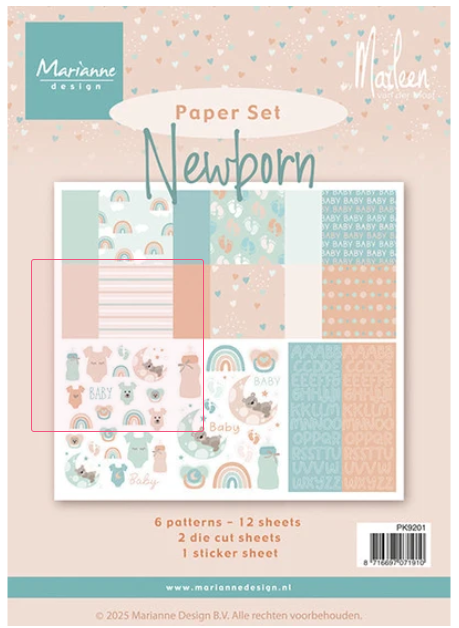 Marianne Design, Paper Set, Newborn