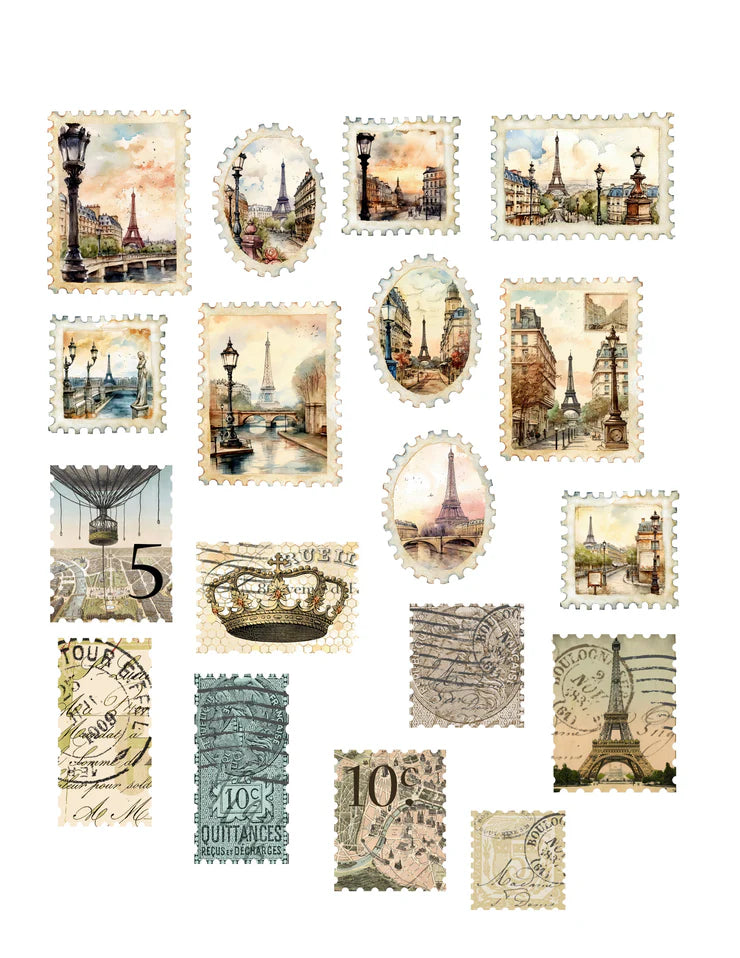 Simply Stated, Parisian Party Stamps Ephemera