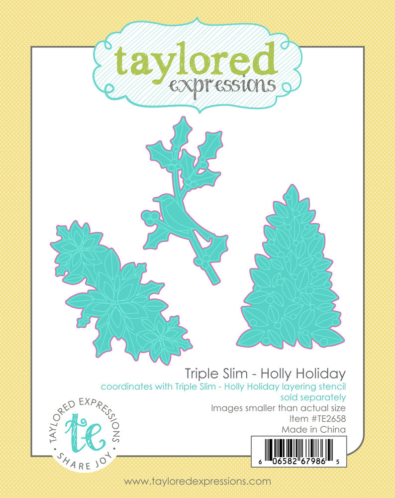 Taylored Expressions,Die, Triple Slim - Holly Holiday Pre-order