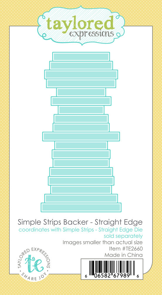 Taylored Expressions, Die, Simple Strips Straight Edge Backer Pre-order
