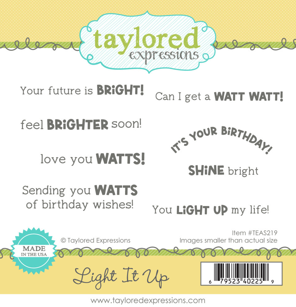 Taylored Expressions, Cling Stamp, Light It Up