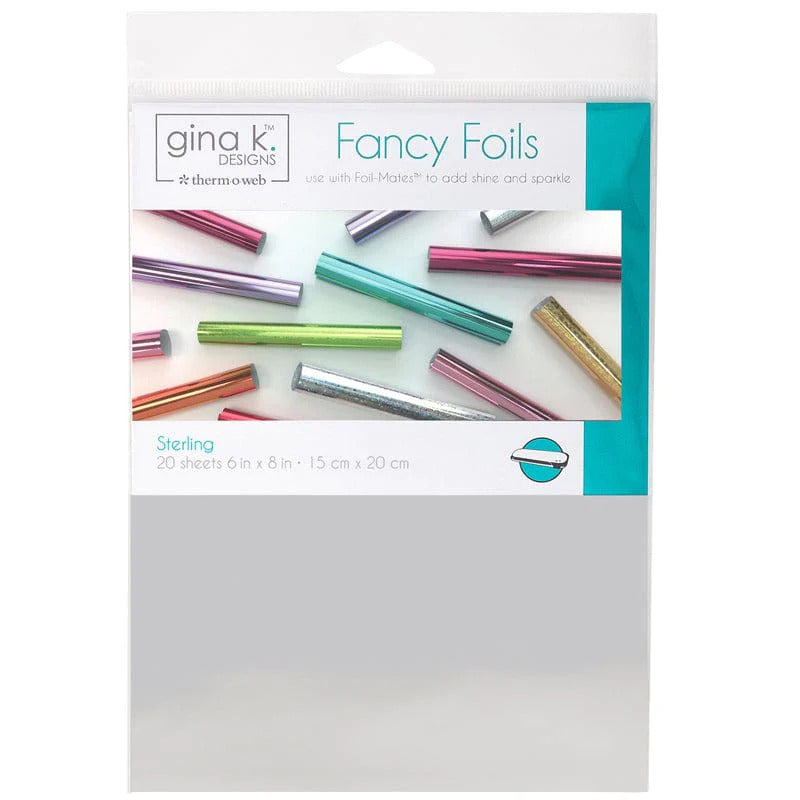 Themoweb, Gina K Fancy Foil Value Pack, Sterling Silver (20 sheets)