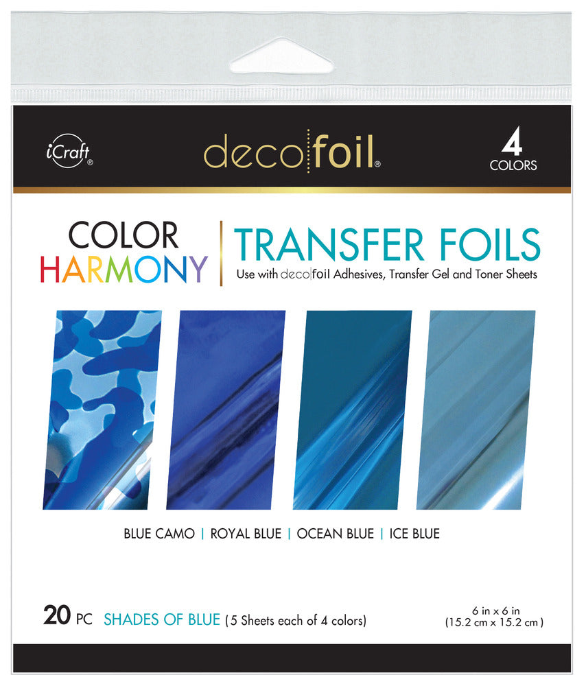 Deco Foil, Color Harmony, Transfer Foil Sheets: Shades of Blue