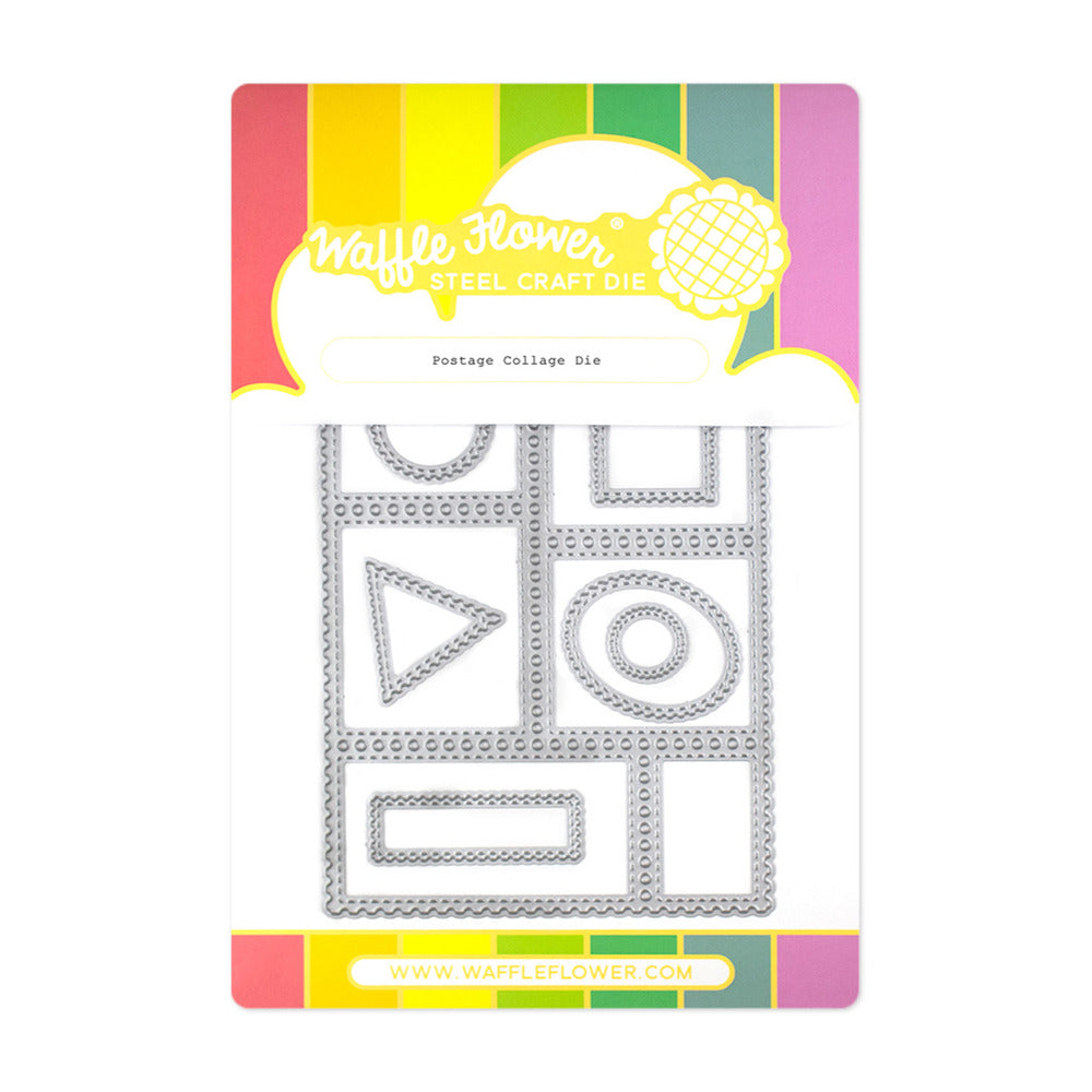 Waffle Flower, Die, Postage Collage