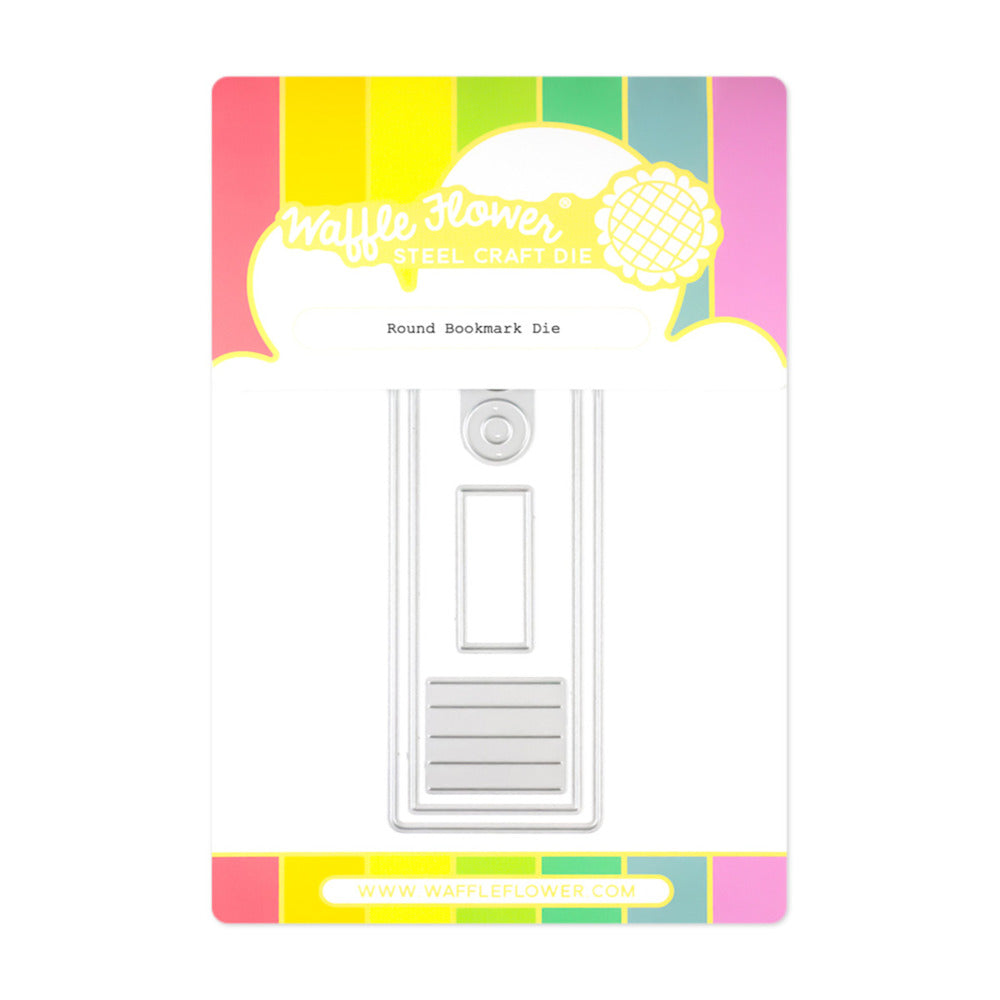 Waffle Flower, Die, Round Bookmark