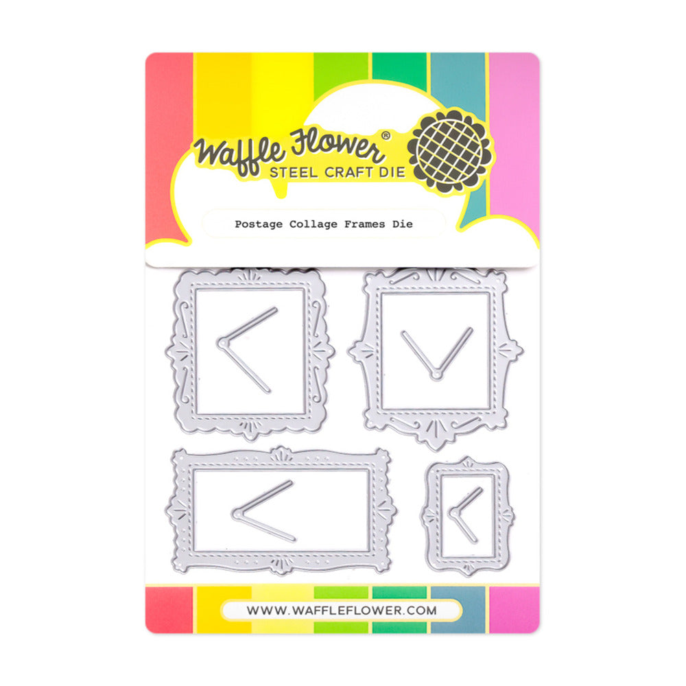 Waffle Flower, Dies, Postage Collage Frames