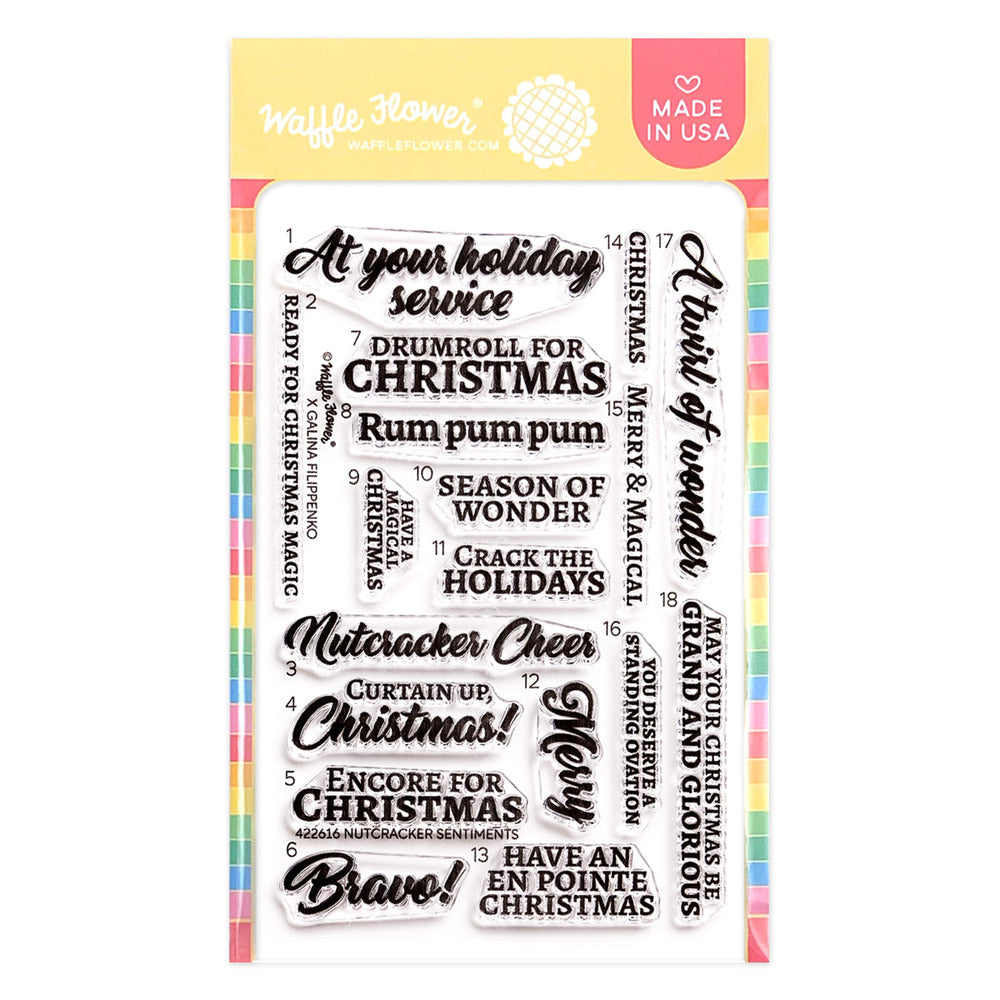 Waffle Flower, Clear Stamp, Nutcracker Sentiments Pre-order