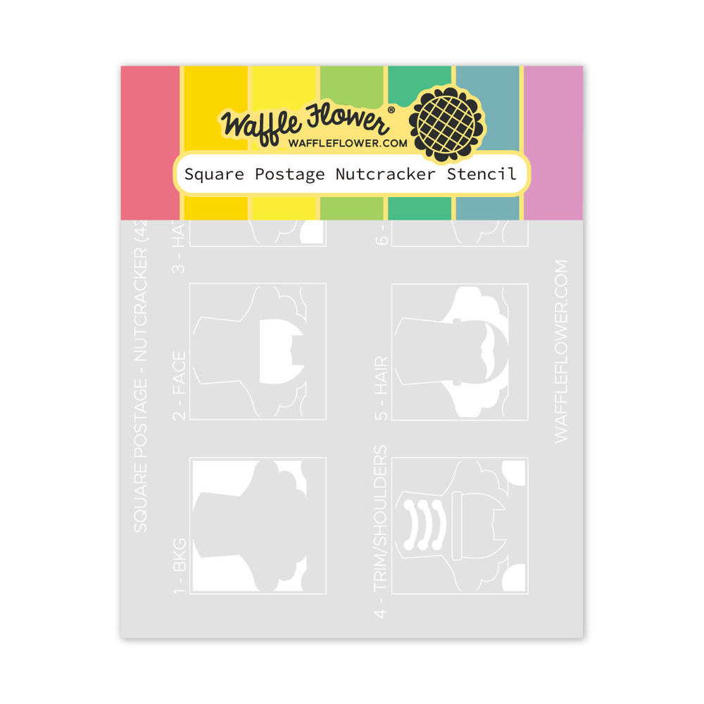 Waffle Flower, Stencil, Square Postage - Nutcracker Pre-order