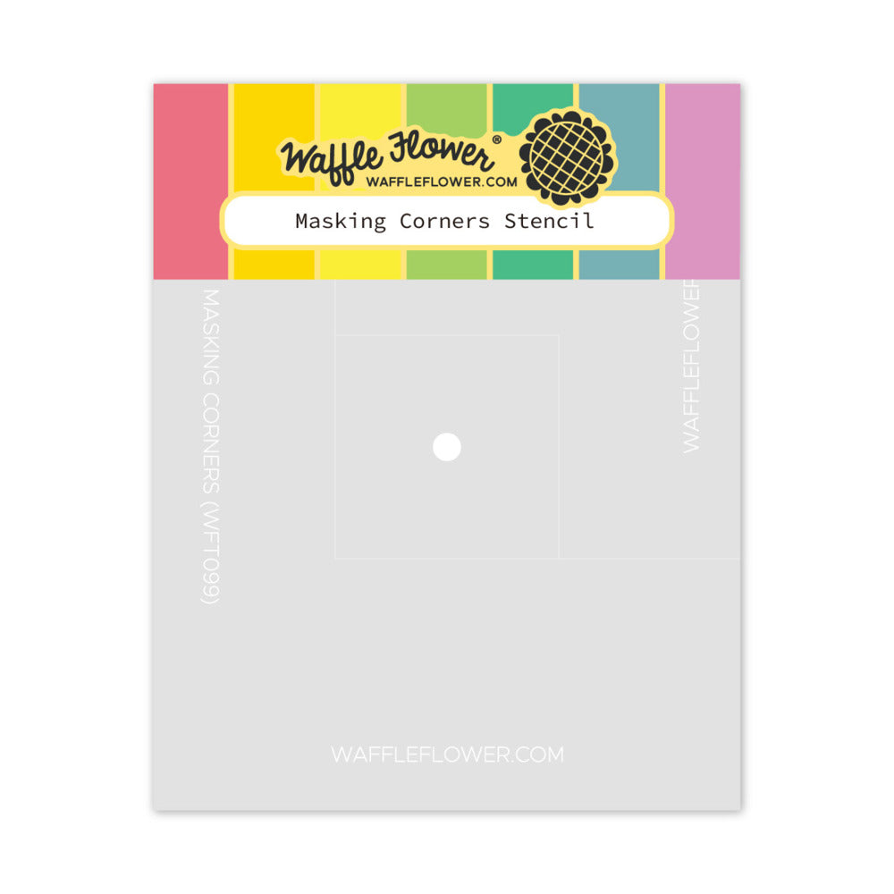 Waffle Flower, Stencil, Masking Corners