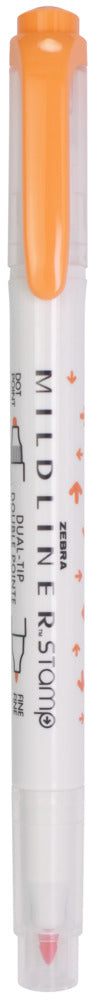 Zebra, Mildliner Dual-Tip Marker, Arrow Shape, Apricot